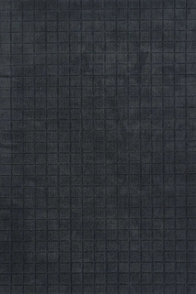 CHARCOAL EMBOSSED HAND KNOTTED RUG