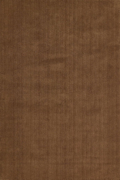 BROWN EMBOSSED HAND KNOTTED RUG