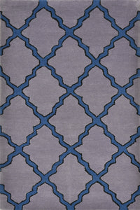 GREY BLUE MOROCCAN HAND TUFTED CARPET by Imperial Knots - Image 1