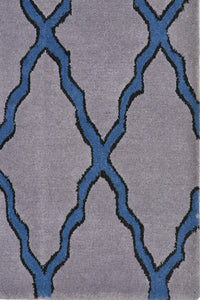 GREY BLUE MOROCCAN HAND TUFTED CARPET by Imperial Knots - Image 3