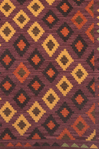 RED VINTAGE HAND WOVEN KILIM DHURRIE by Imperial Knots - Image 3