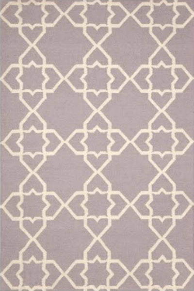 GREY TRELLIS HAND WOVEN DHURRIE