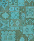 BLUE PATCHWORK HAND WOVEN KILIM DHURRIE