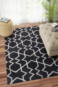 BLACK STAR HAND WOVEN DHURRIE by Imperial Knots - Image 2