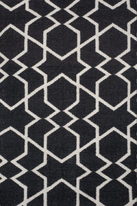 BLACK STAR HAND WOVEN DHURRIE by Imperial Knots - Image 3