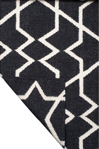 BLACK STAR HAND WOVEN DHURRIE by Imperial Knots - Image 4