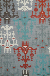 MULTICOLOR IKAT HAND WOVEN DHURRIE by Imperial Knots - Image 1