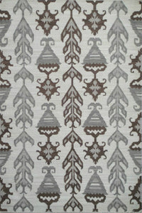 GREY IKAT HAND WOVEN KILIM DHURRIE by Imperial Knots - Image 1