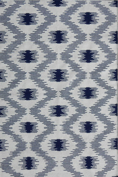 BLUE IKAT HAND WOVEN DHURRIE
