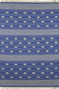 BLUE VINTAGE HAND WOVEN KILIM DHURRIE by Imperial Knots - Image 1