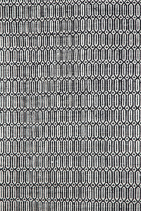 BLACK AND WHITE GEOMETRIC HAND WOVEN DHURRIE by Imperial Knots - Image 3