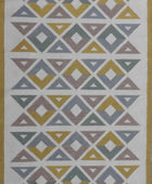MULTICOLOR DIAMOND HAND WOVEN DHURRIE by Imperial Knots - Image 1