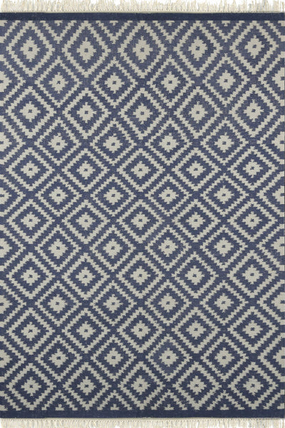 BLUE DIAMOND HAND WOVEN DHURRIE