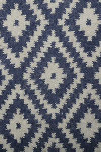BLUE DIAMOND HAND WOVEN DHURRIE by Imperial Knots - Image 3
