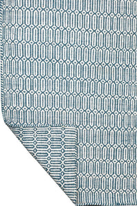 DARK GREEN GEOMETRIC HAND WOVEN DHURRIE by Imperial Knots - Image 4