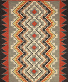 MULTICOLOR RED KILIM HAND WOVEN DHURRIE