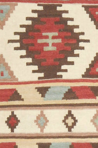 MULTICOLOR VINTAGE HAND WOVEN KILIM DHURRIE by Imperial Knots - Image 2