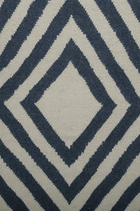 BLUE DIAMOND HAND WOVEN DHURRIE by Imperial Knots - Image 3
