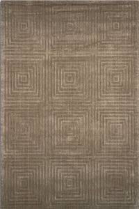 BEIGE GEOMETRIC HAND KNOTTED CARPET by Imperial Knots - Image 1