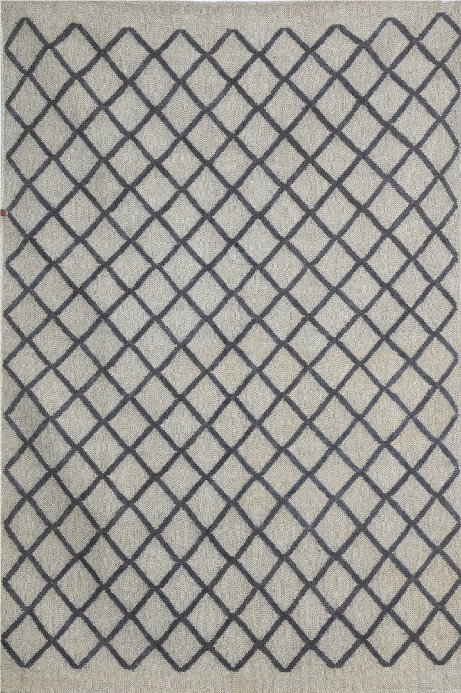 GREY DIAMOND HAND WOVEN DHURRIE