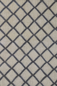 GREY DIAMOND HAND WOVEN DHURRIE by Imperial Knots - Image 2
