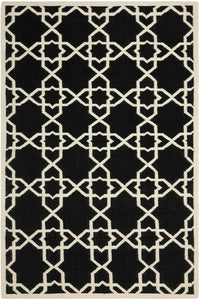 BLACK AND IVORY TRELLIS HAND WOVEN DHURRIE by Imperial Knots - Image 1