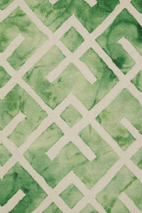 GREEN DIP DYED LINKS HAND TUFTED CARPET by Imperial Knots - Image 3