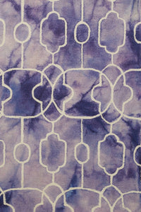 PURPLE DIP DYED TRELLIS HAND TUFTED CARPET by Imperial Knots - Image 3