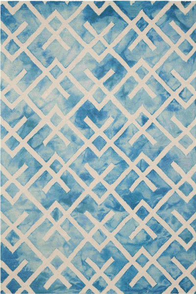 BLUE DIP DYED LINKS HAND TUFTED CARPET