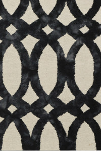 BLACK AND WHITE LOOPS DIP DYED HAND TUFTED CARPET by Imperial Knots - Image 3