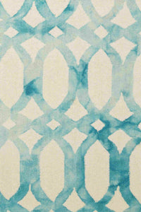 IVORY BLUE DIP DYED LOOPS HAND TUFTED CARPET by Imperial Knots - Image 3
