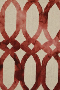RED DIP DYED LOOPS HAND TUFTED CARPET by Imperial Knots - Image 3