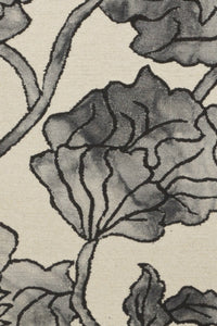 IVORY GREY DIP DYED FLORAL HAND TUFTED CARPET by Imperial Knots - Image 3