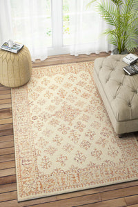 IVORY MULTICOLOR TRADITIONAL HAND TUFTED CARPET by Imperial Knots - Image 2