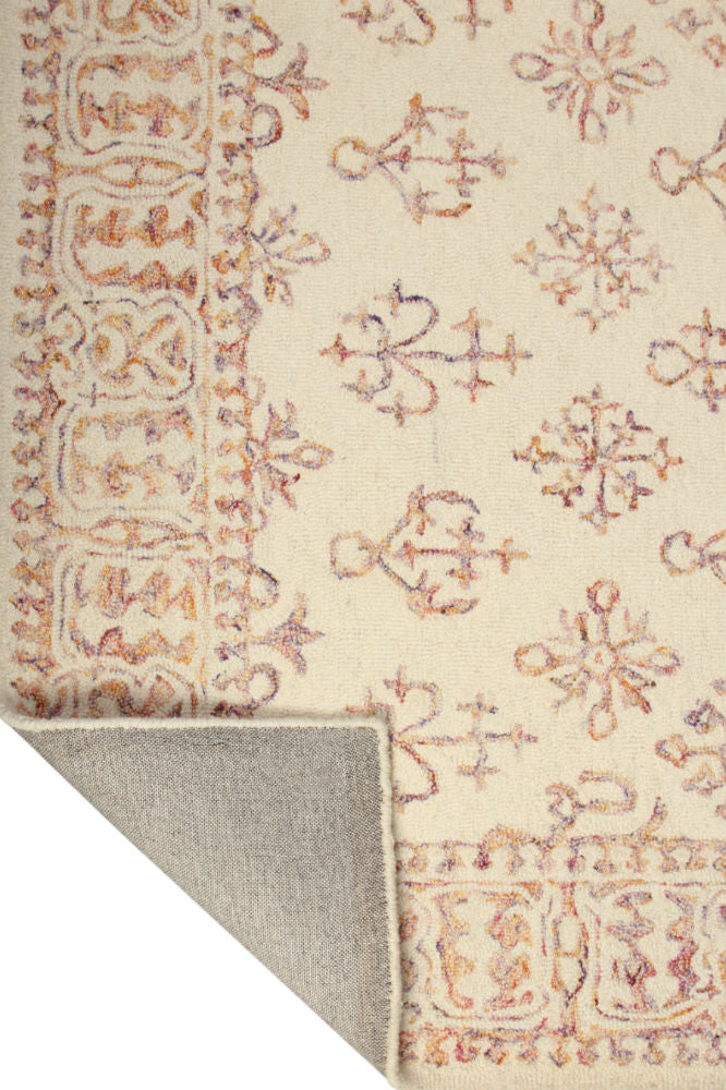 IVORY MULTICOLOR TRADITIONAL HAND TUFTED CARPET