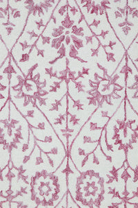 PINK TRADITIONAL HAND TUFTED CARPET by Imperial Knots - Image 3