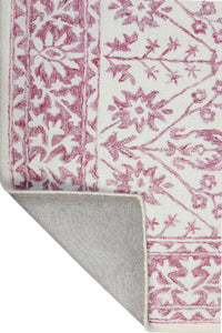 PINK TRADITIONAL HAND TUFTED CARPET by Imperial Knots - Image 4