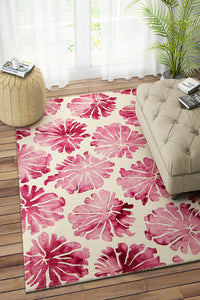 PINK DIP DYED FLORAL HAND TUFTED CARPET by Imperial Knots - Image 2