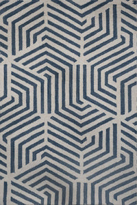 BLUE IVORY BESPOKE HAND TUFTED CARPET by Imperial Knots - Image 1
