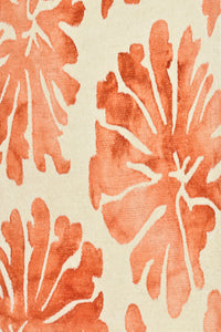 ORANGE AND IVORY FLORAL HAND TUFTED CARPET by Imperial Knots - Image 2