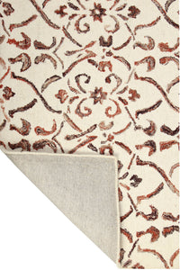 RED MULTICOLOR FLORAL HAND TUFTED CARPET by Imperial Knots - Image 4