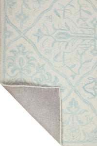 TEAL IVORY TRADITIONAL HAND TUFTED CARPET by Imperial Knots - Image 4
