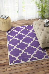 PURPLE MOROCCAN HAND TUFTED CARPET by Imperial Knots - Image 2