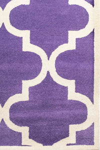 PURPLE MOROCCAN HAND TUFTED CARPET by Imperial Knots - Image 3