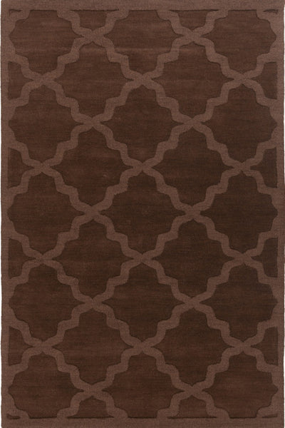 BROWN MOROCCAN HAND KNOTTED CARPET