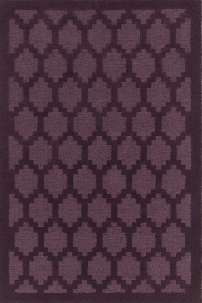 PURPLE GEOMETRIC HAND KNOTTED CARPET