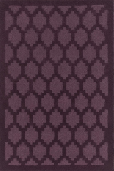 PURPLE GEOMETRIC HAND KNOTTED CARPET