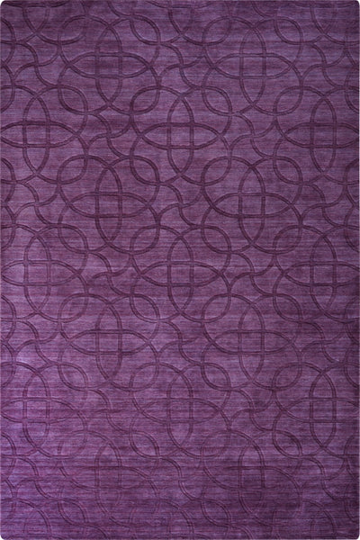 PURPLE SOLID HAND KNOTTED CARPET