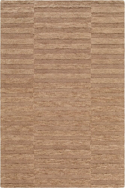 BROWN EMBOSSED HAND TUFTED RUG