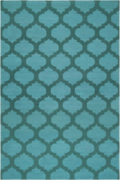 BLUE MOROCCAN HAND WOVEN DHURRIE